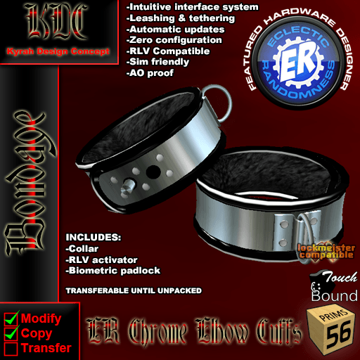 ER Chrome elbow cuffs