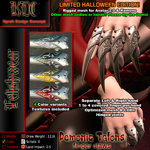 Halloween - Demonic Claws