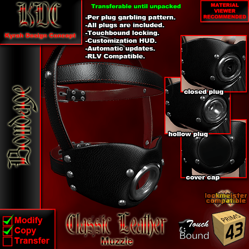 KDC-Classic Leather Muzzle