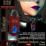 Keyless padlock - red