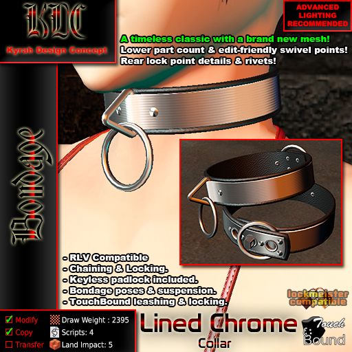 Lined Chrome Collar
