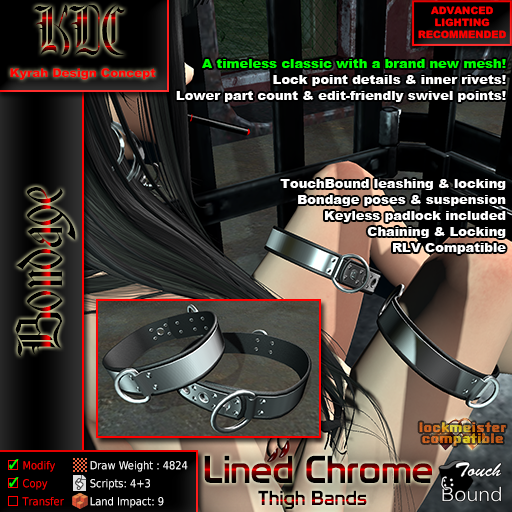 lined chrome thigh bands update