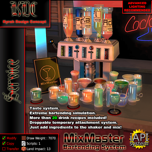 MixMaster bartending system