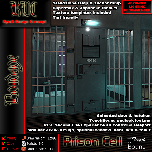 KDC Prison cell product shot