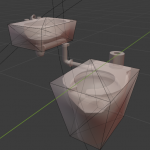 collision mesh of the cell lavatories