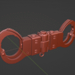 Sci-fi cuff - one of the stretch sections