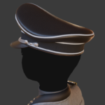 Crusher peaked cap 3/4 back view
