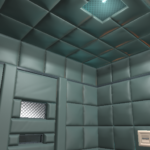 padded cell: ceiling pads!