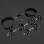 Vergilius cuff set for VRChat - blender rig