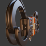 Sci-Fi Handcuffs - single gearwheel