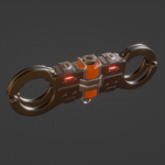 Plattenbau and handcuffs - rigid cuffs with glowing lights