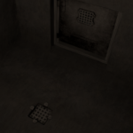 A room with no view - door and drain