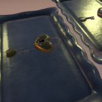 PBR locks : Gold lock closeup